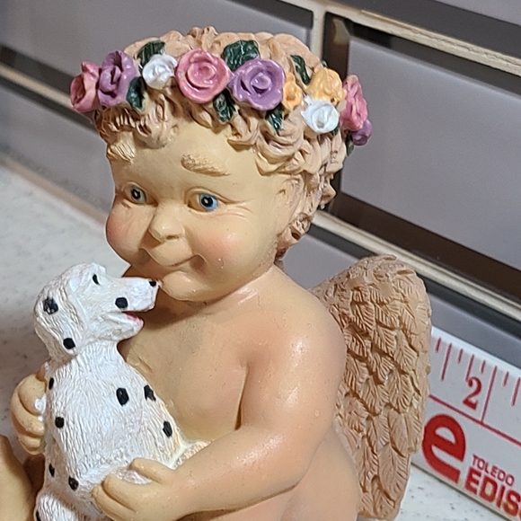 Vintage Resin Cherub with Dog figurine - Picture 13 of 17